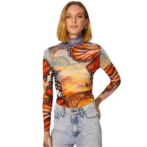 AFRM Zadie Butterfly Mock Neck